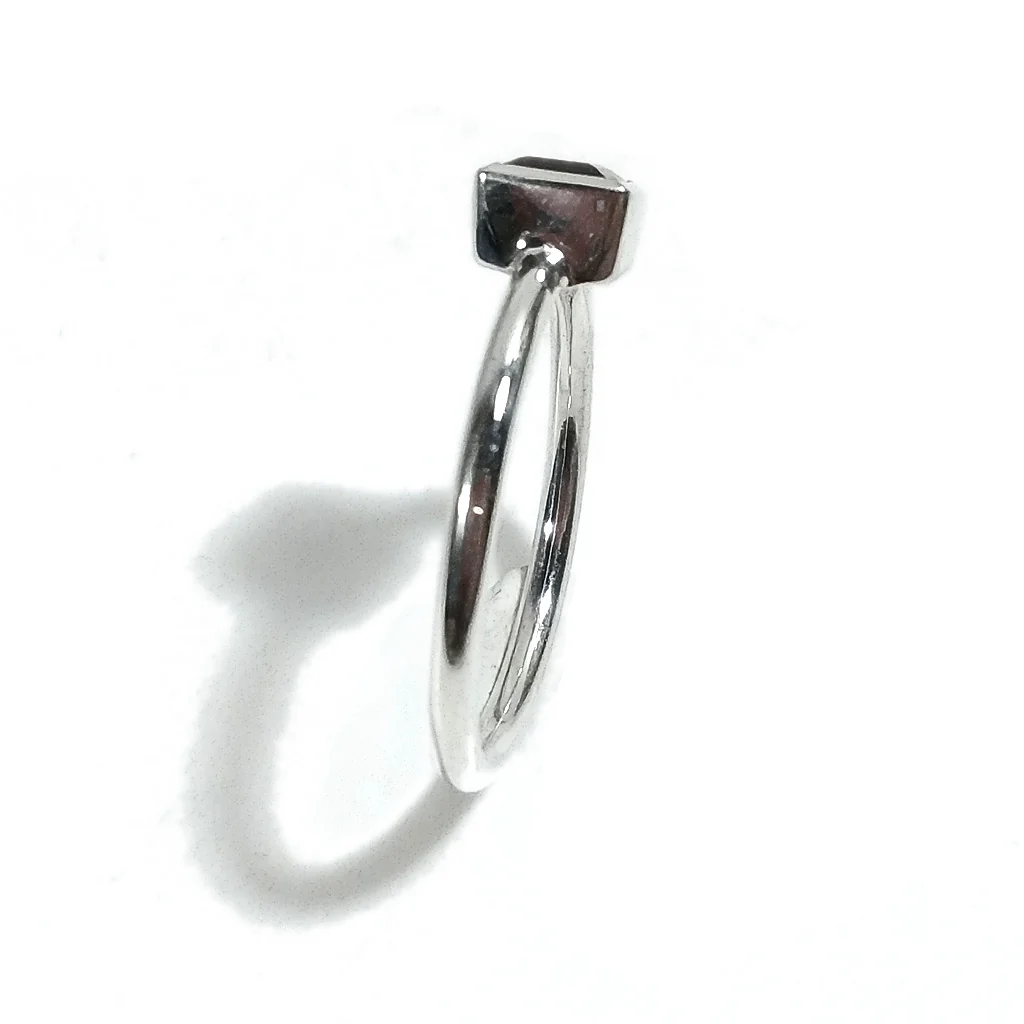 Anello sovrapponibile in argento 925 con pietra - DADO - Image 4