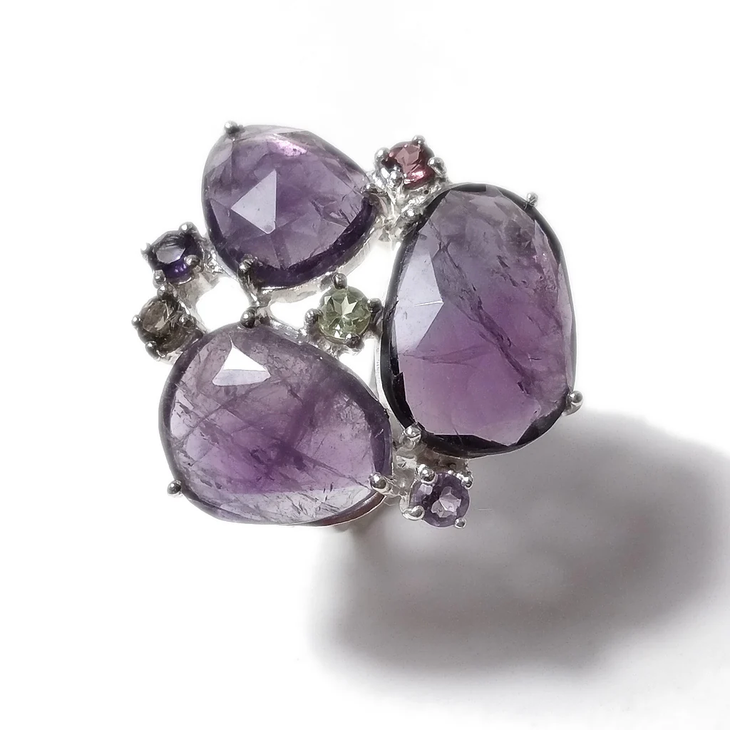 Anello in argento 925 artigianale con pietre - TIFFANY - Image 11