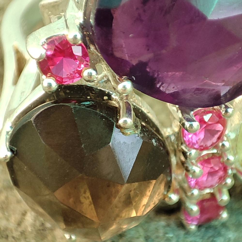 Anello in argento 925 artigianale con pietre - TIFFANY - Image 13
