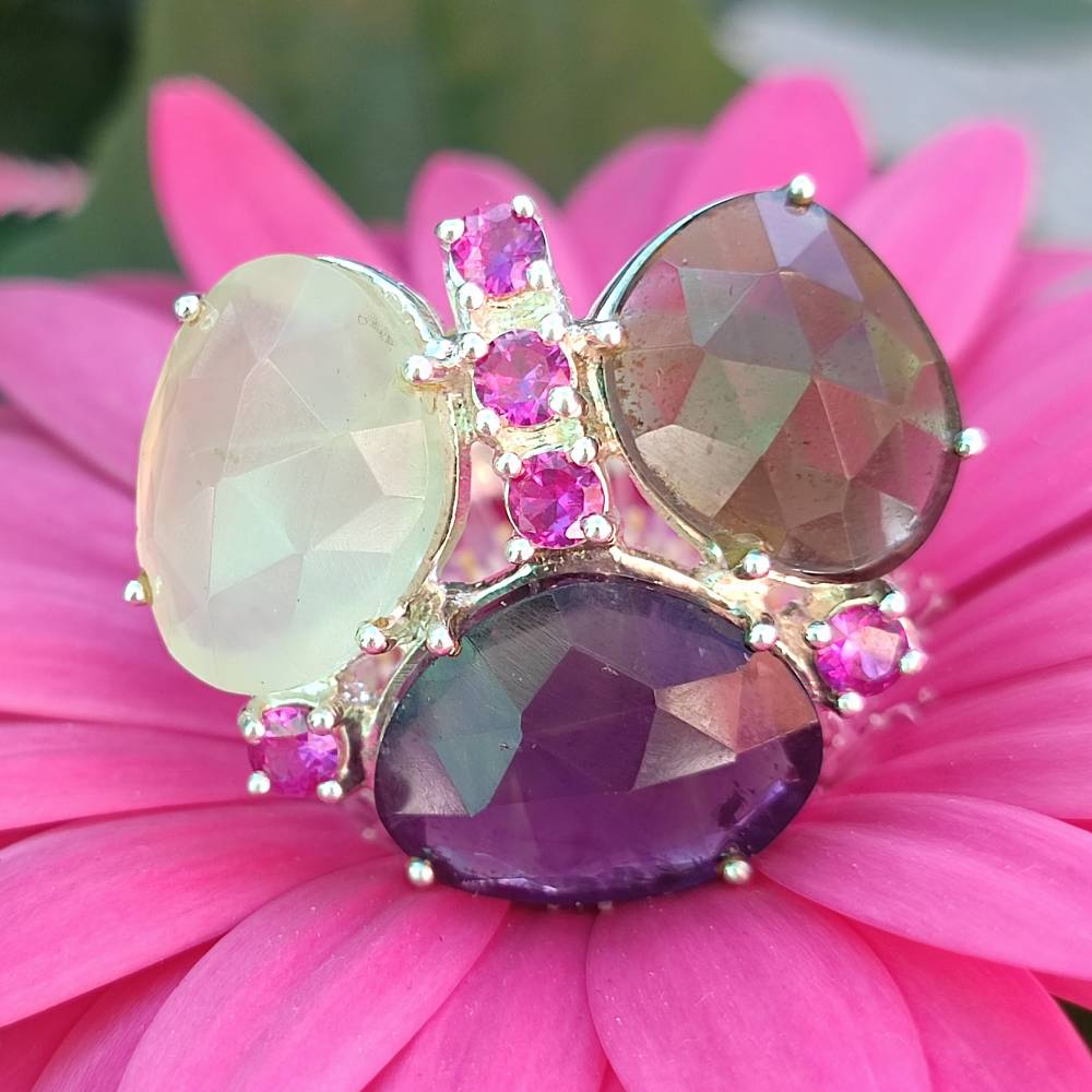 Anello in argento 925 artigianale con pietre - TIFFANY - Image 15