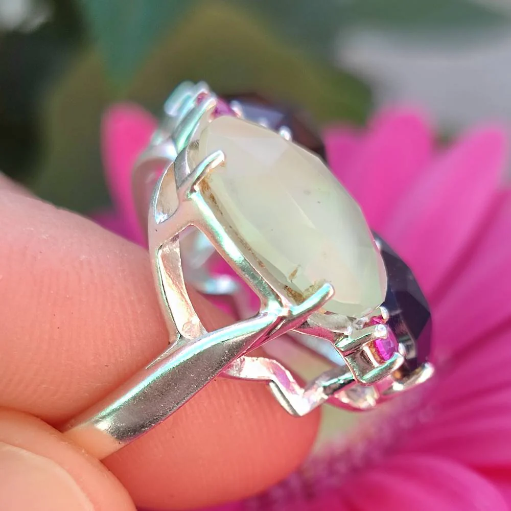Anello in argento 925 artigianale con pietre - TIFFANY - Image 17