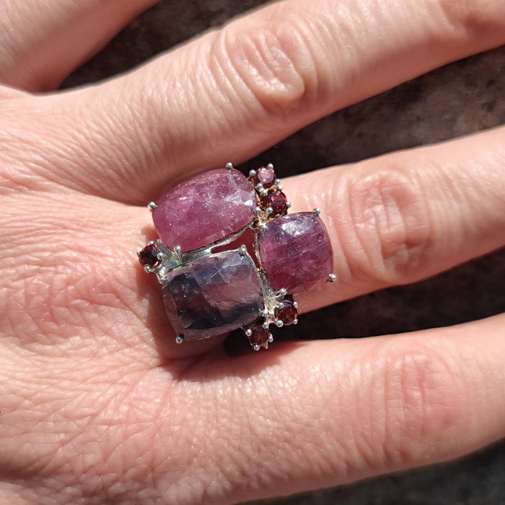 Anello in argento 925 artigianale con pietre - TIFFANY - Image 18