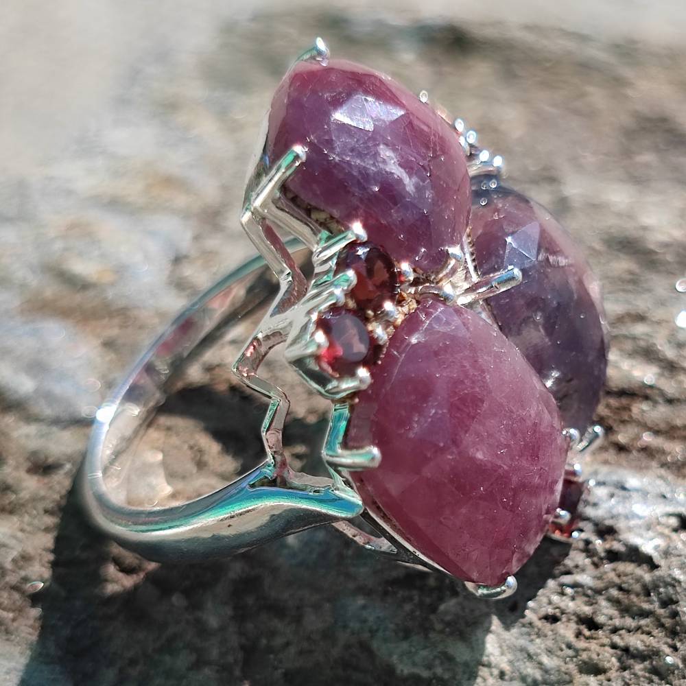 Anello in argento 925 artigianale con pietre - TIFFANY - Image 20