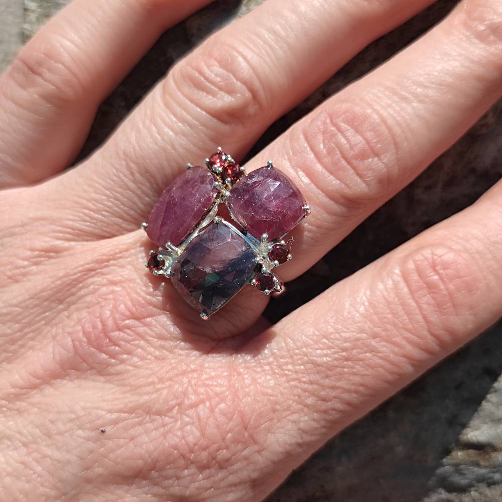 Anello in argento 925 artigianale con pietre - TIFFANY - Image 21