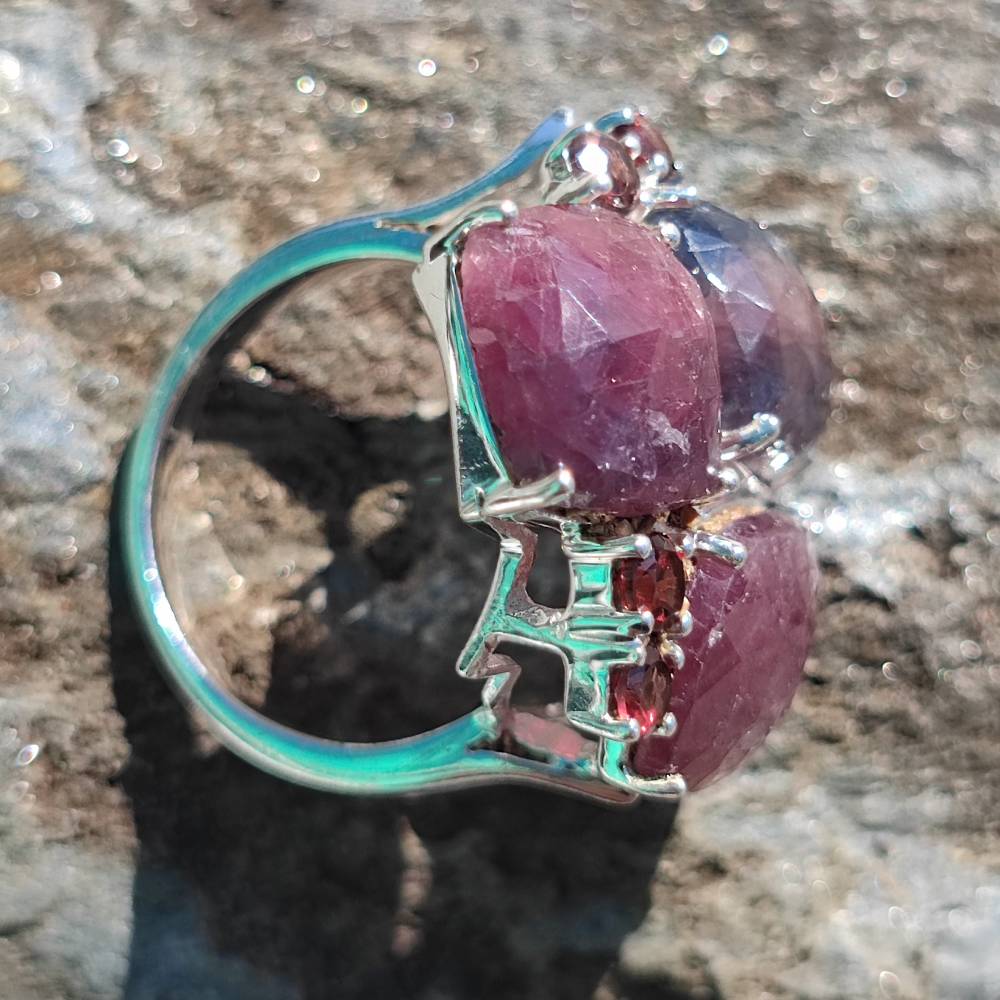Anello in argento 925 artigianale con pietre - TIFFANY - Image 22