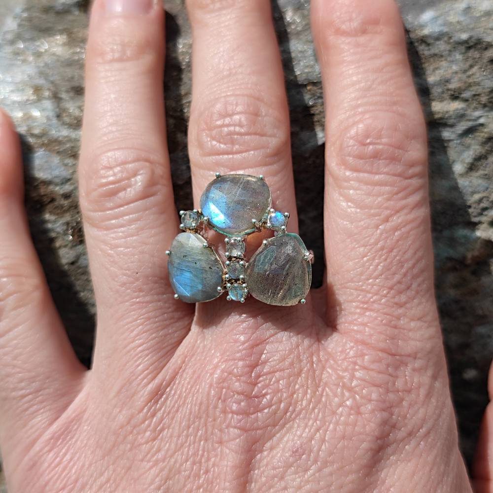 Anello in argento 925 artigianale con pietre - TIFFANY - Image 24