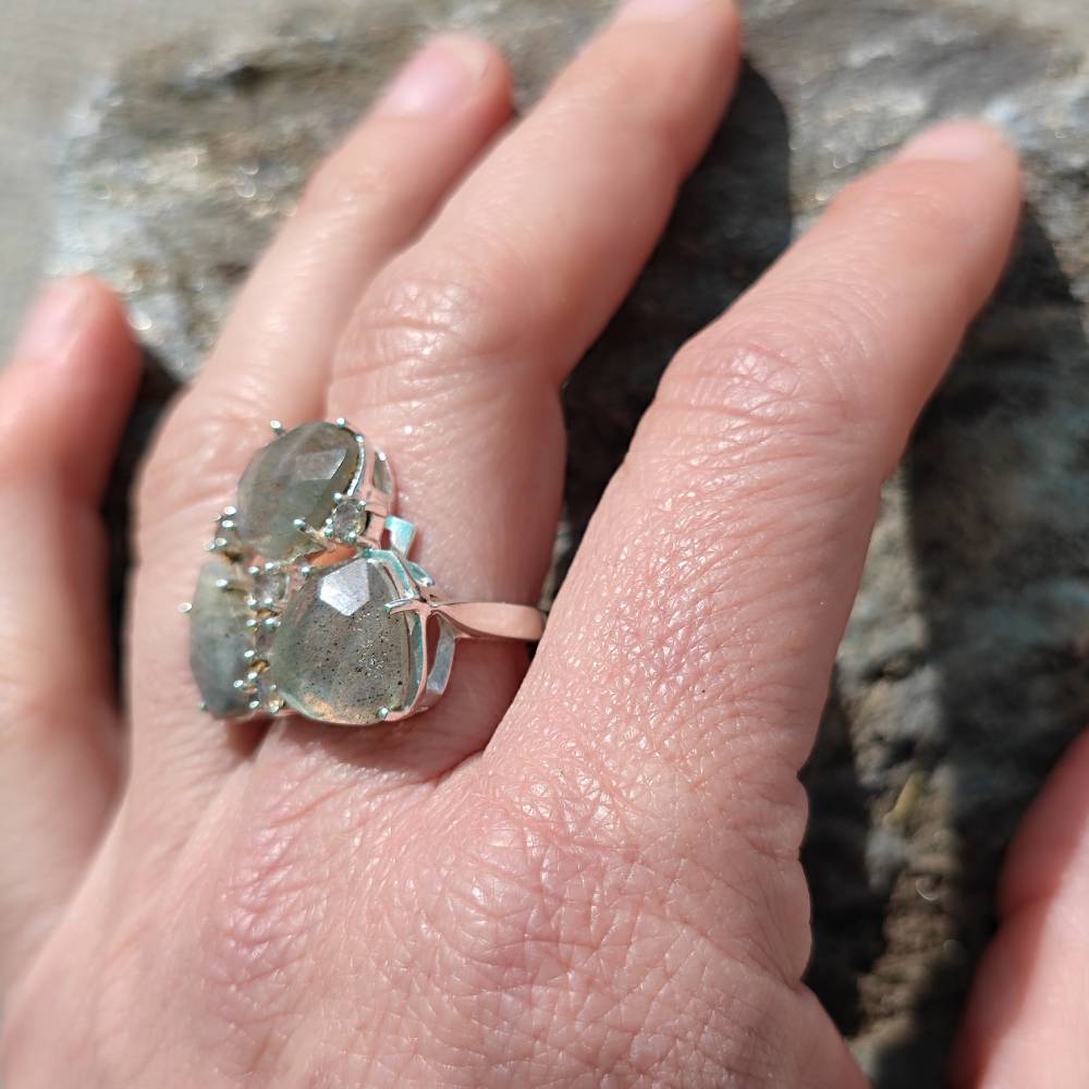 Anello in argento 925 artigianale con pietre - TIFFANY - Image 25