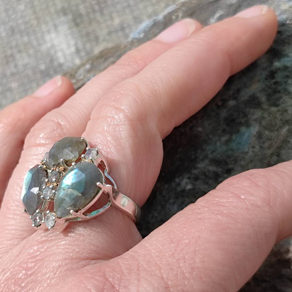Anello in argento 925 artigianale con pietre - TIFFANY - Image 27