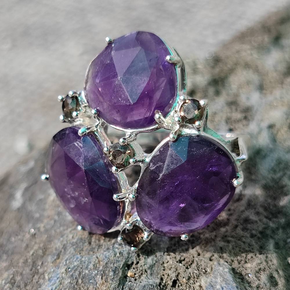 Anello in argento 925 artigianale con pietre - TIFFANY - Image 28
