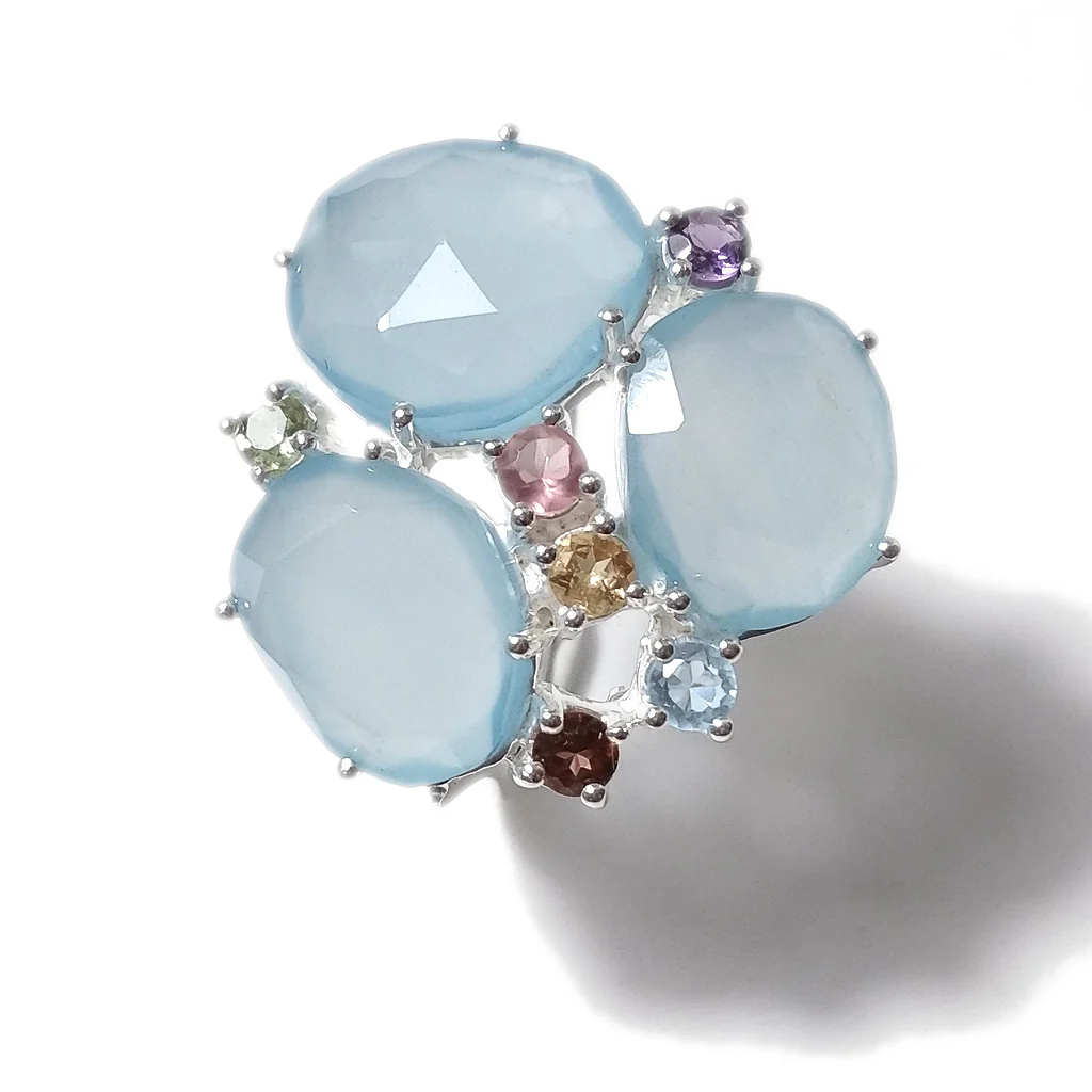 Anello in argento 925 artigianale con pietre - TIFFANY - Image 4