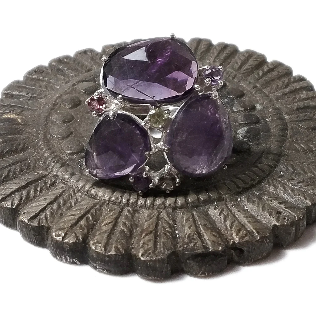 Anello in argento 925 artigianale con pietre - TIFFANY - Image 9
