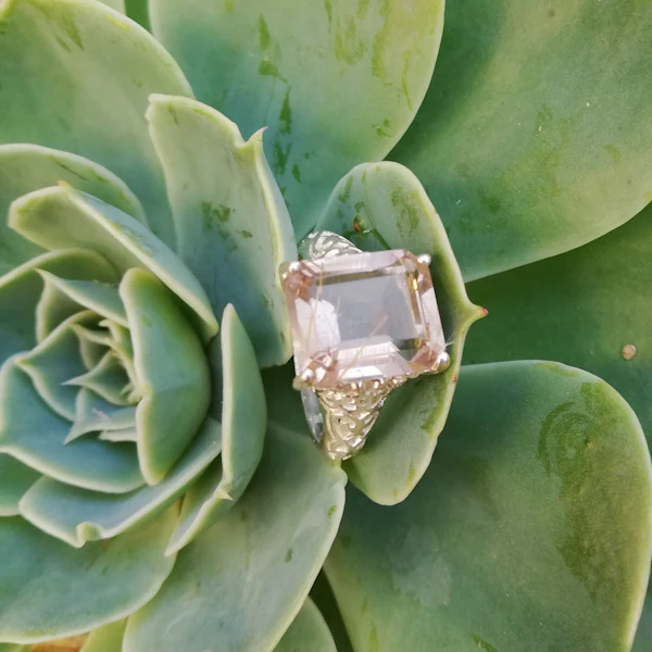 Anello in argento 925 artigianale con pietra - ZAHIRA
