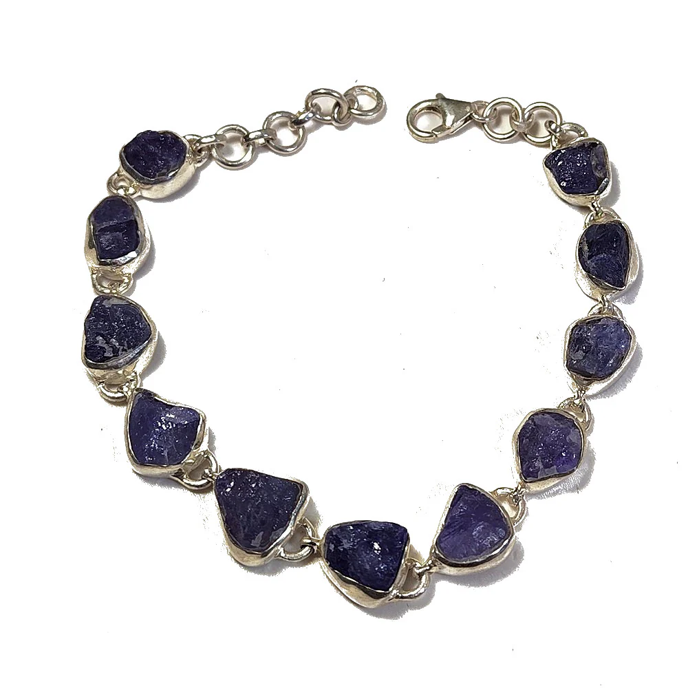 BRACCIALE ADIMU con TANZANITE grezza in argento 925 - Image 3