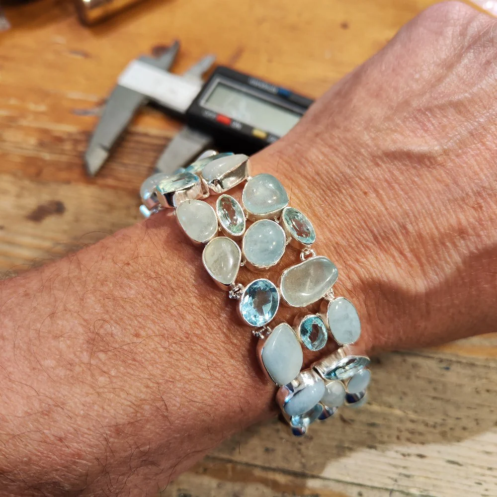 Bracciale ACQUAMARINA argento 925 - DUNE - Image 2