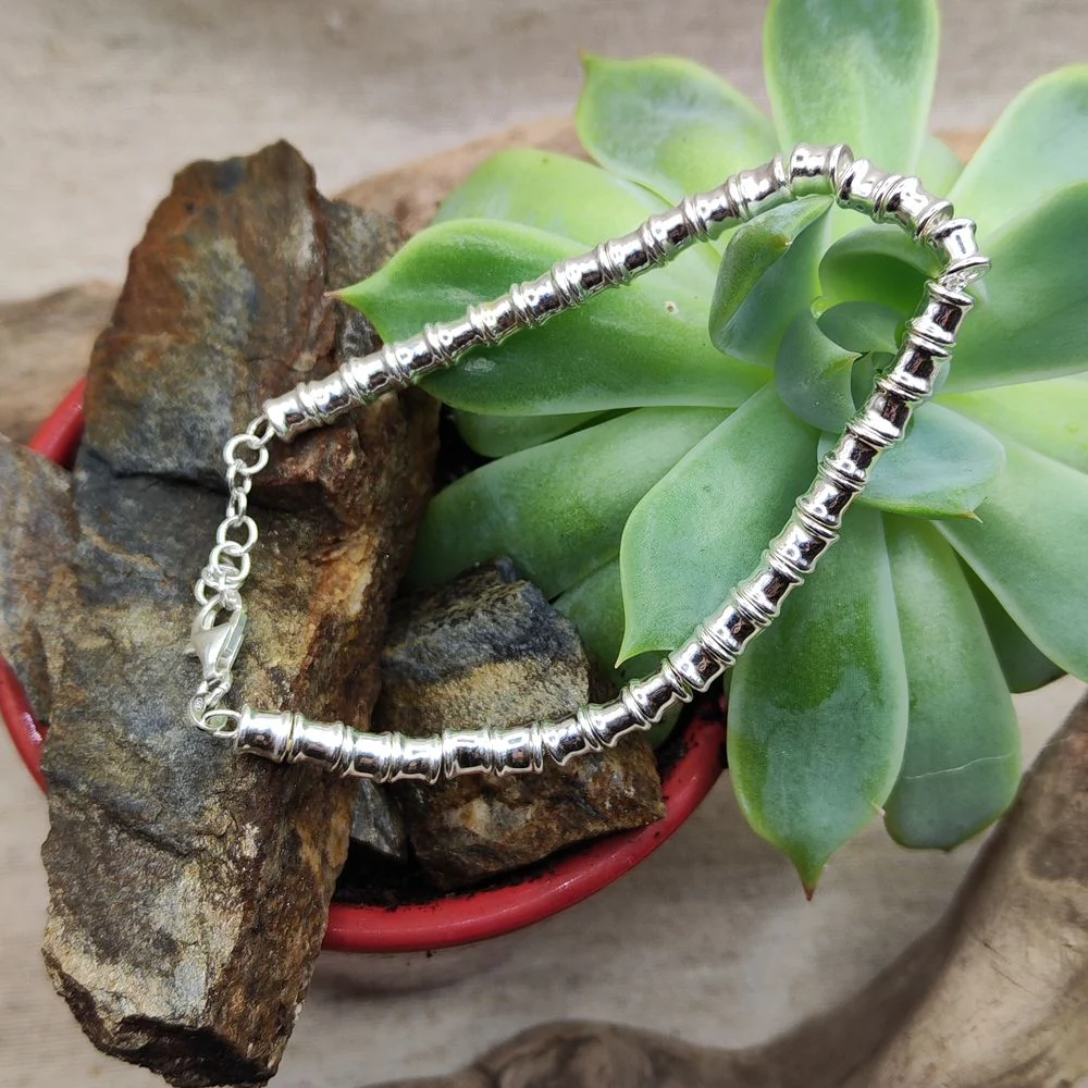 BRACCIALE ARGENTO catena a cilindri - WILLY