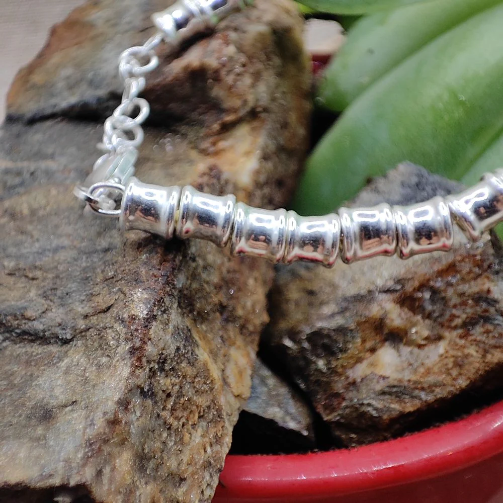 BRACCIALE ARGENTO catena a cilindri - WILLY - Image 3