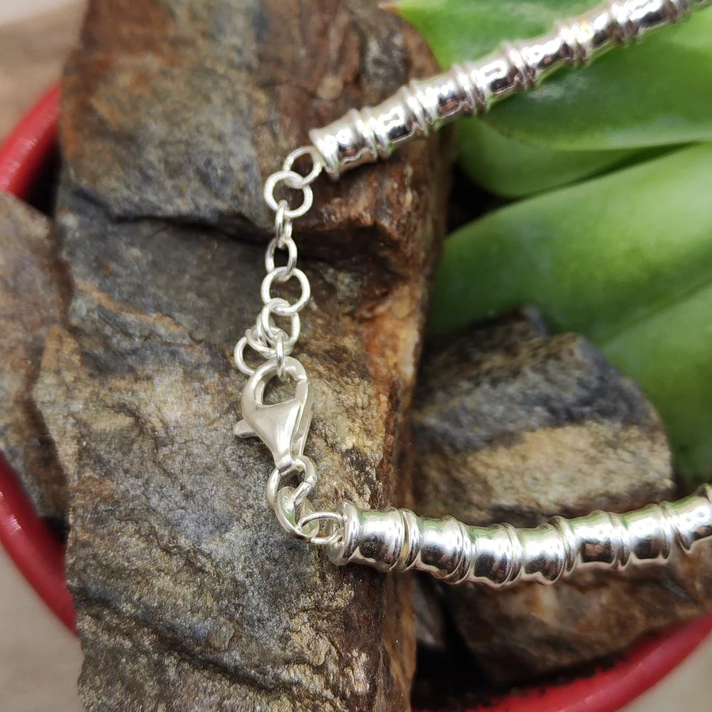 BRACCIALE ARGENTO catena a cilindri - WILLY - Image 5