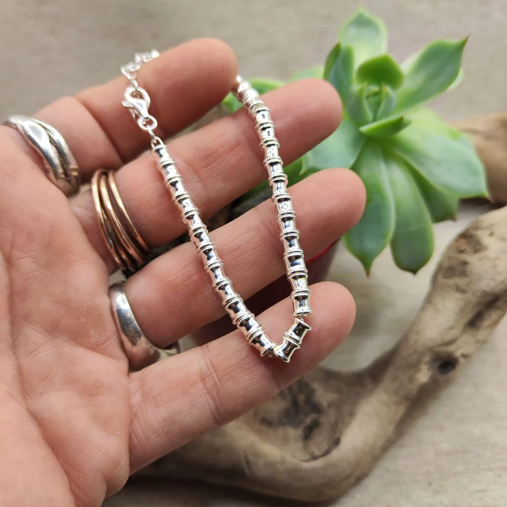 BRACCIALE ARGENTO catena a cilindri - WILLY - Image 6