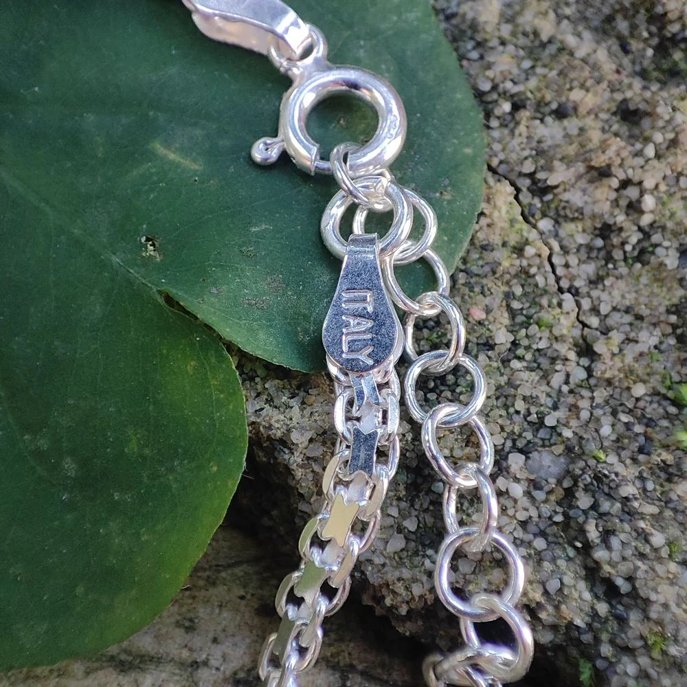 BRACCIALE ARGENTO catena piatta - FURY - Image 3