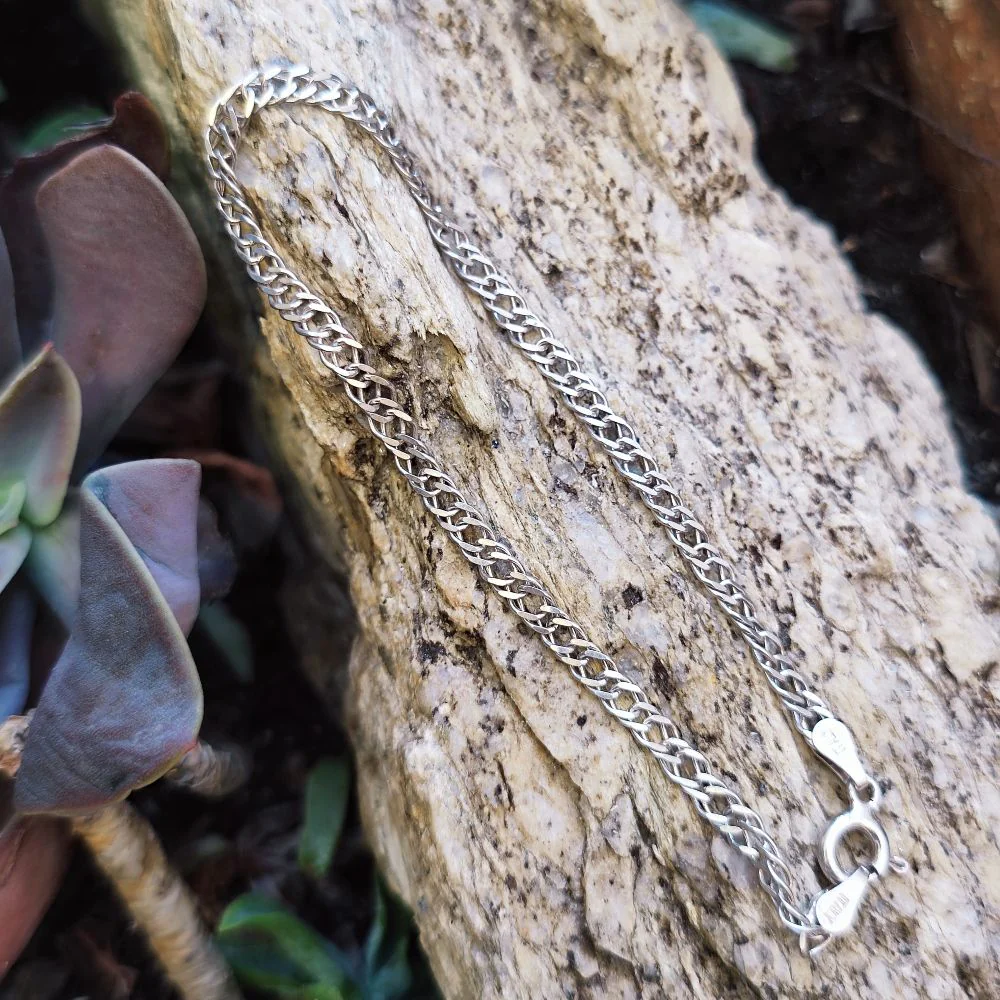 BRACCIALE ARGENTO catena piatta - MARY - Image 2