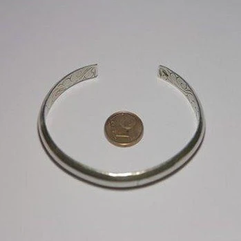 Bracciale rigido in argento 925 da uomo - Image 2