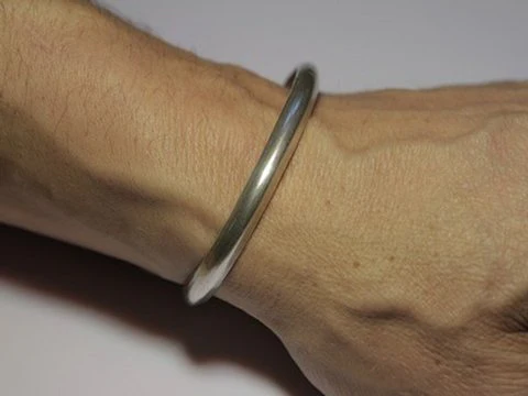 Bracciale rigido in argento 925 da uomo - Image 3