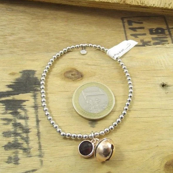 BRACCIALE ARGENTO sfere e campanello - Image 2