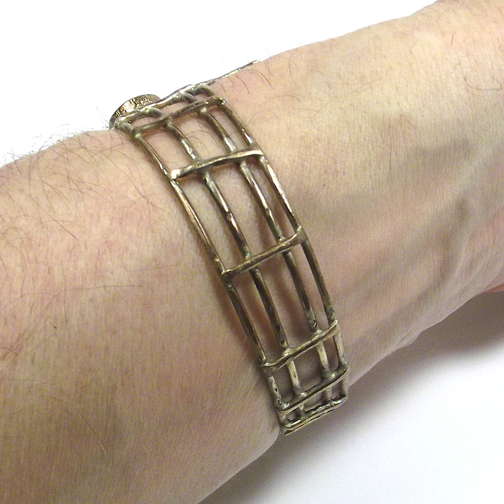 BRACCIALE artigianale con amteista verde - bronzeage1968 | PEZZO UNICO - Image 4