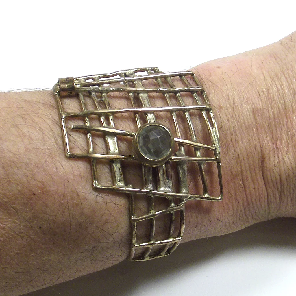 BRACCIALE artigianale con amteista verde - bronzeage1968 | PEZZO UNICO - Image 5