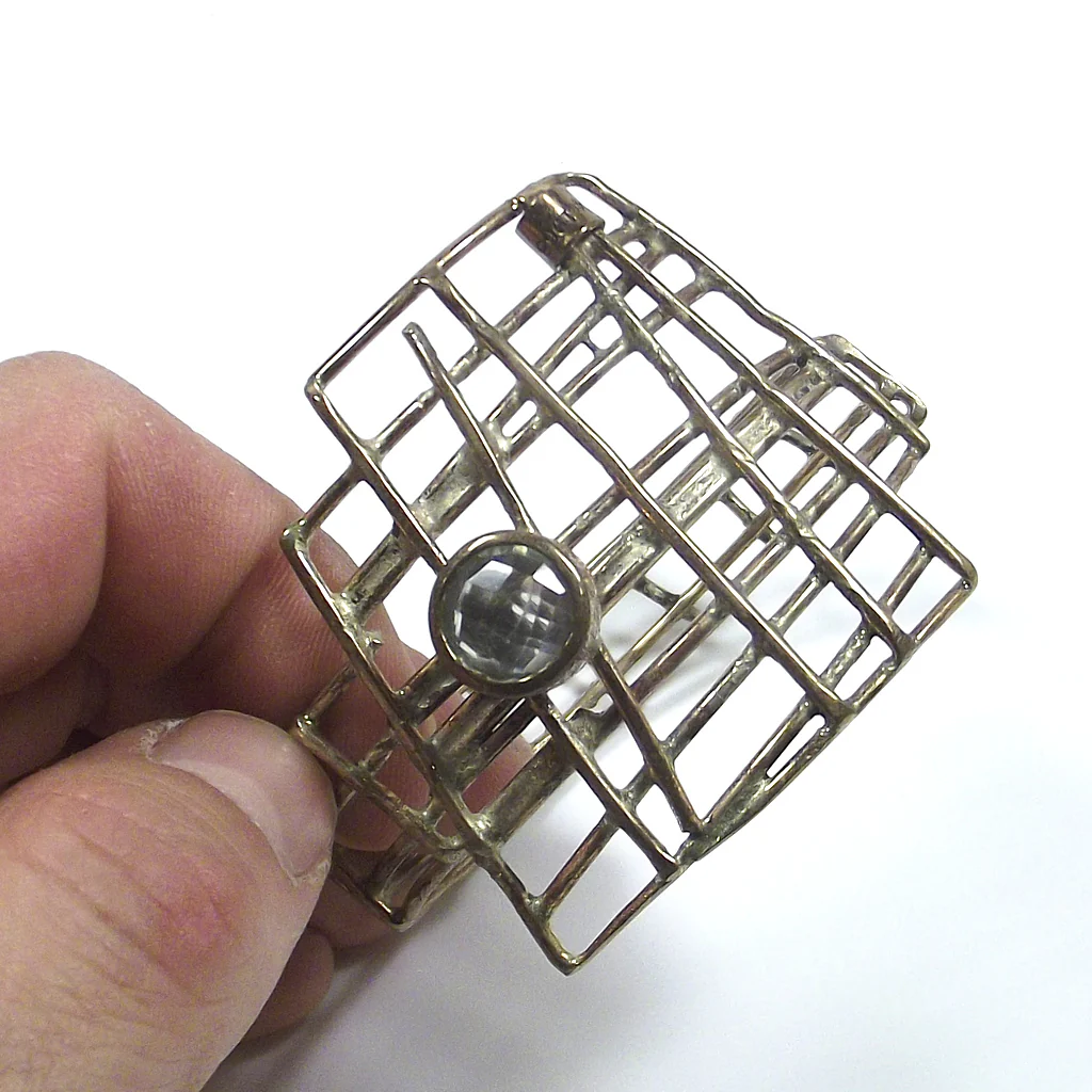 BRACCIALE artigianale con amteista verde - bronzeage1968 | PEZZO UNICO - Image 6