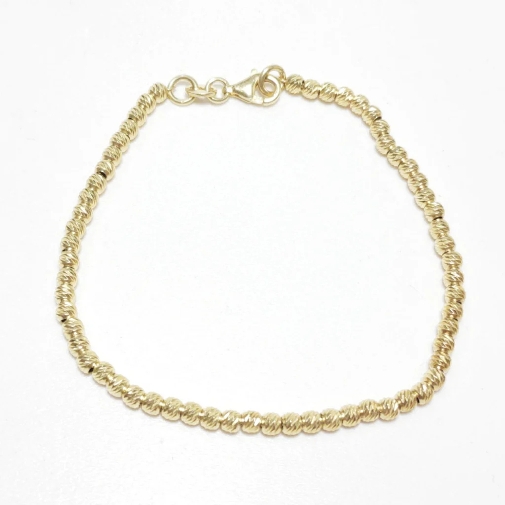 Bracciale in argento con tubi diamantati - Image 4