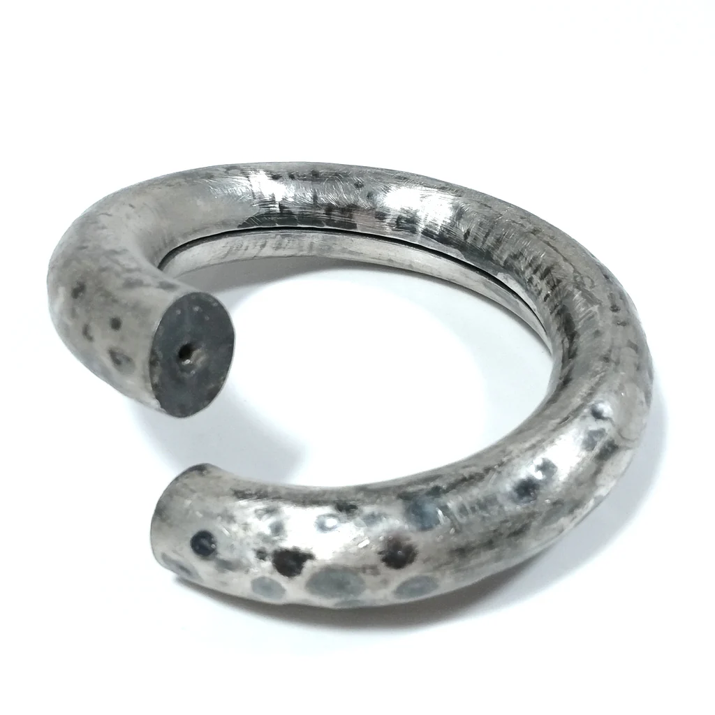 Bracciale artigianale etnico in argento 925 - Image 4