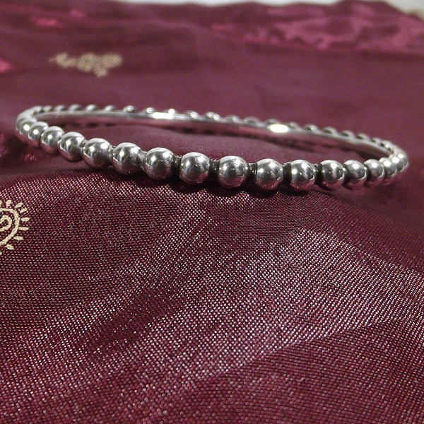 Bracciale etnico HABA a cerchio in argento - rigido