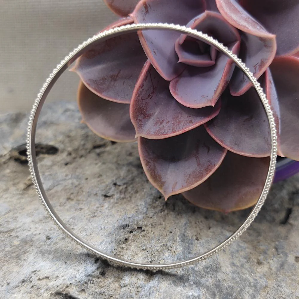 Bracciale etnico rigido in argento 925 - DEVYANI - Image 3