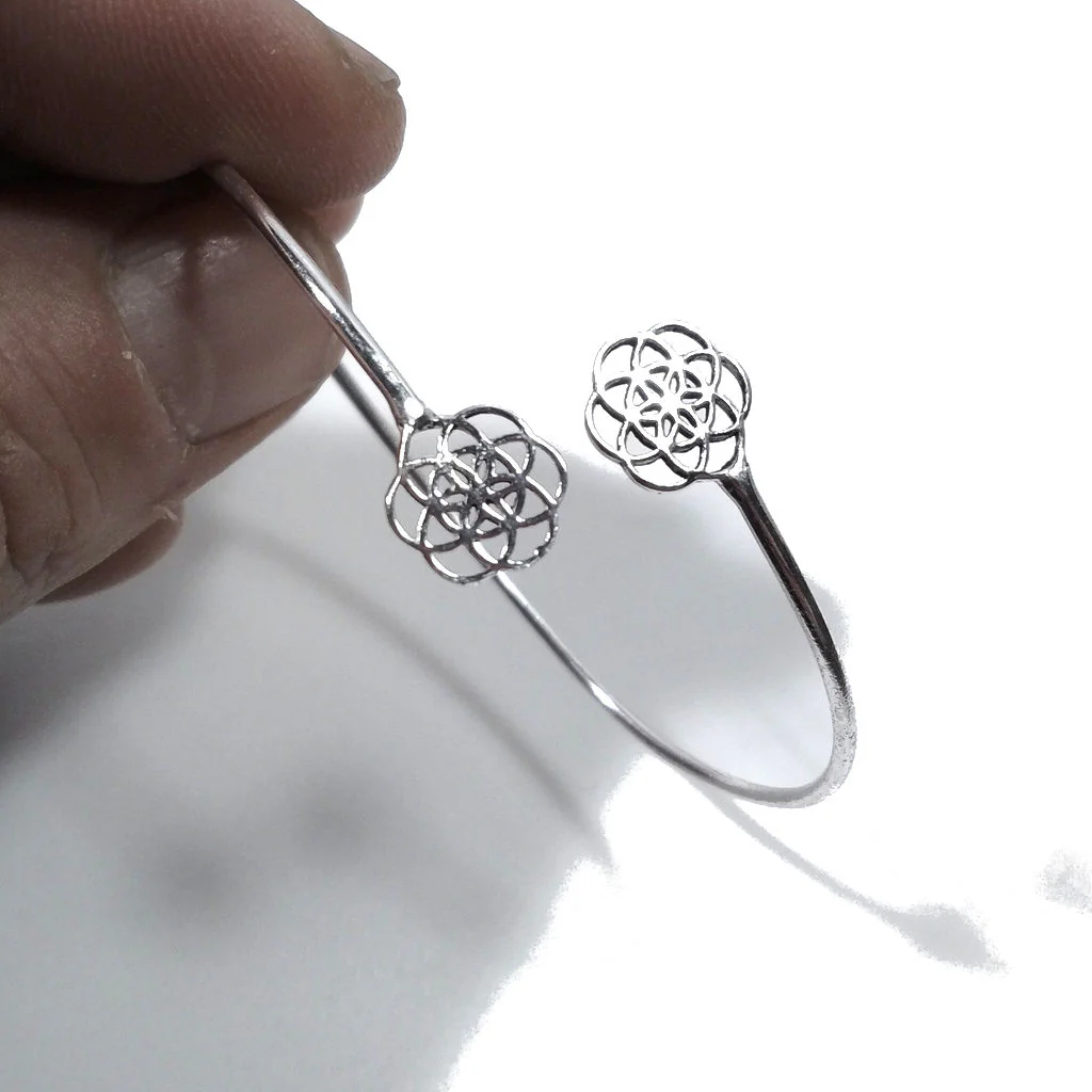 Bracciale in ottone FIORE della VITA - LIFE - Image 2