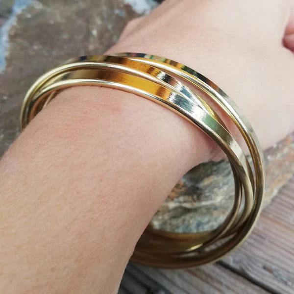 Bracciale artigianale in ottone - PRAKAT - Image 2