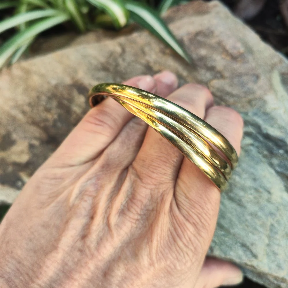 Bracciale artigianale in ottone - PRAKAT - Image 4