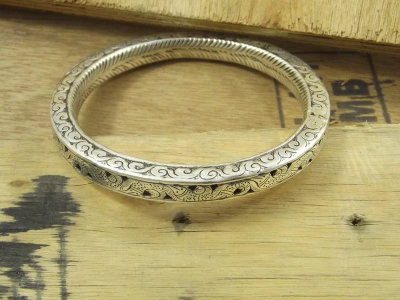 BRACCIALE TRAFORO argento ETNICO II - Image 3