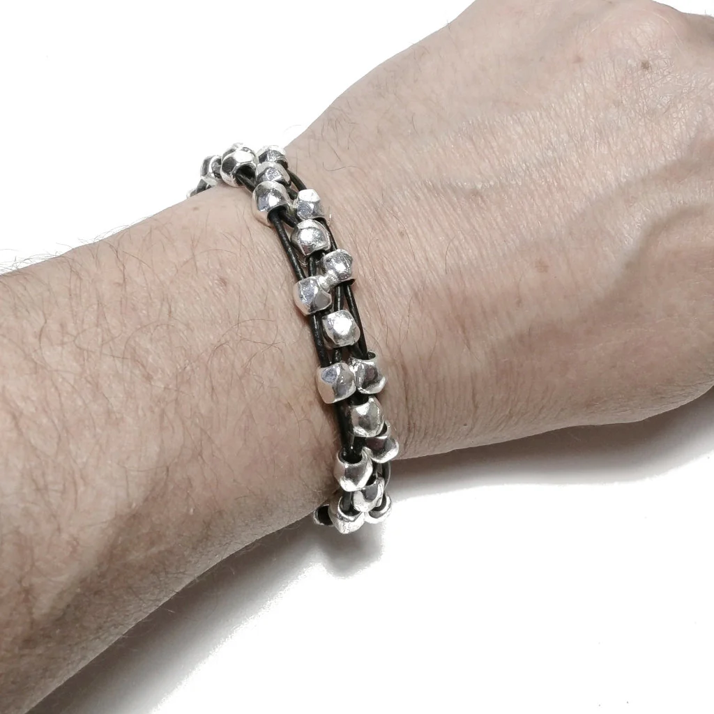 Bracciali in ottone argentato - Uomo e Donna - GIOIELLI IN OTTONE - Image 4