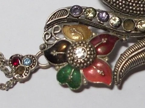 Cavigliera ETNICO /antico argento con anelli - Image 2