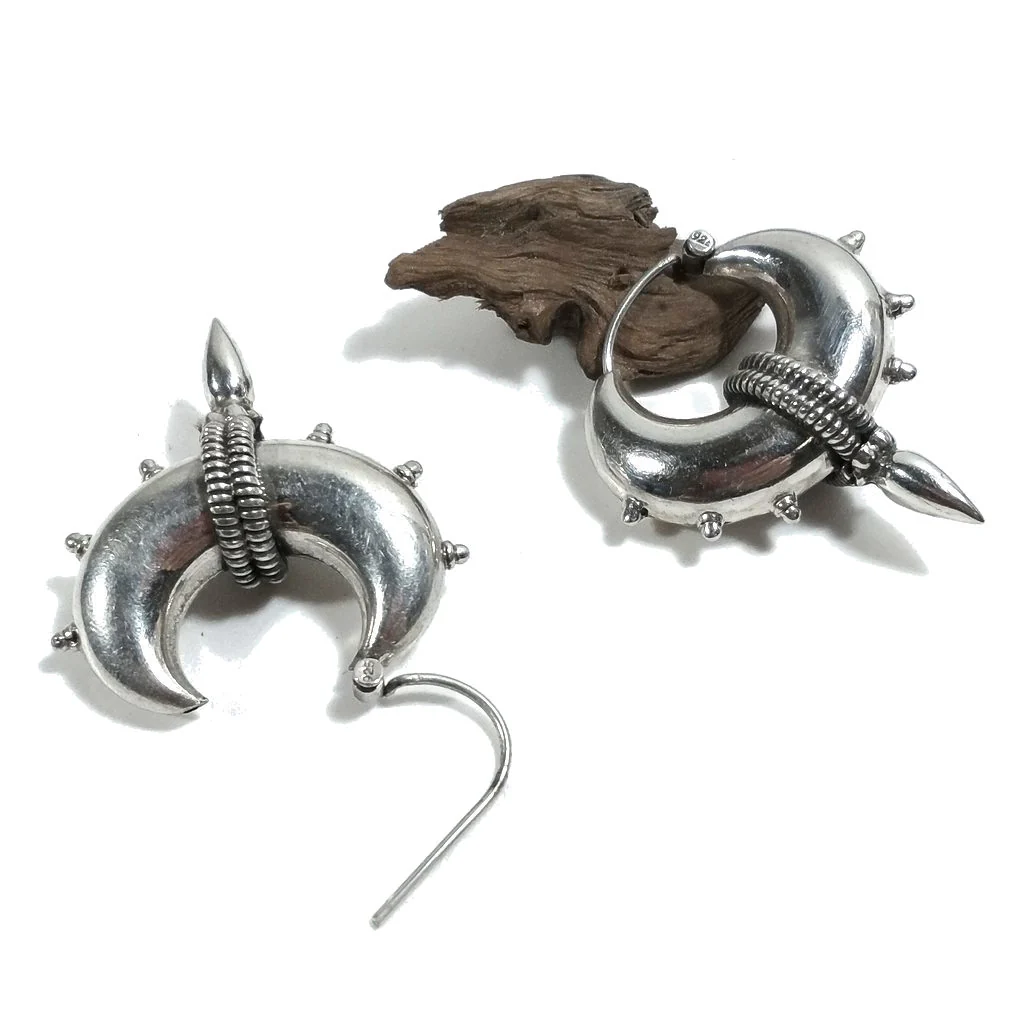 Cerchi in argento con punta e filigrana - bombati - Image 3