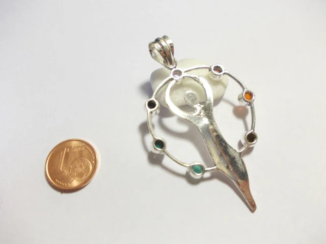ciondolo CHAKRA cerchio ottone/argento - Image 4