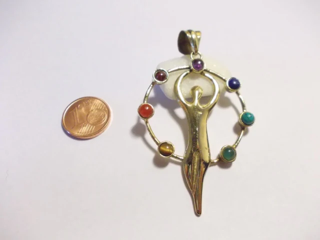 ciondolo CHAKRA cerchio ottone/argento - Image 5