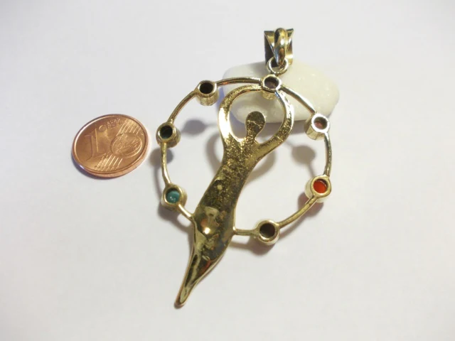 ciondolo CHAKRA cerchio ottone/argento - Image 6