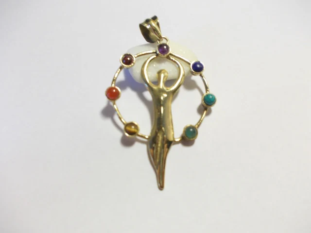 ciondolo CHAKRA cerchio ottone/argento - Image 7