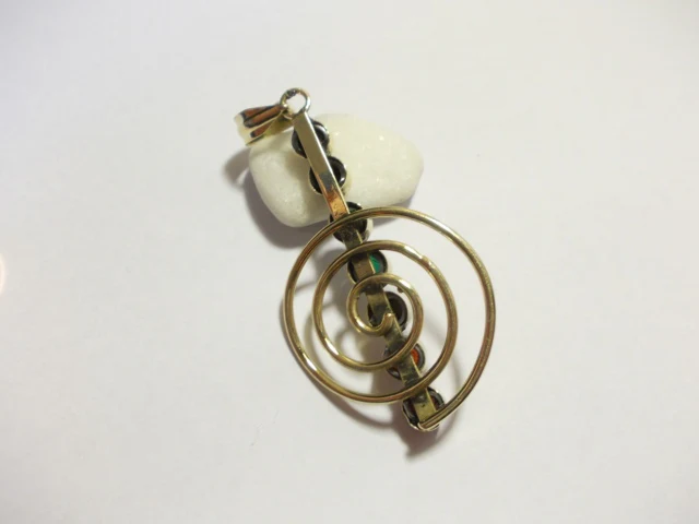 ciondolo CHAKRA spirale ottone/argento - Image 5