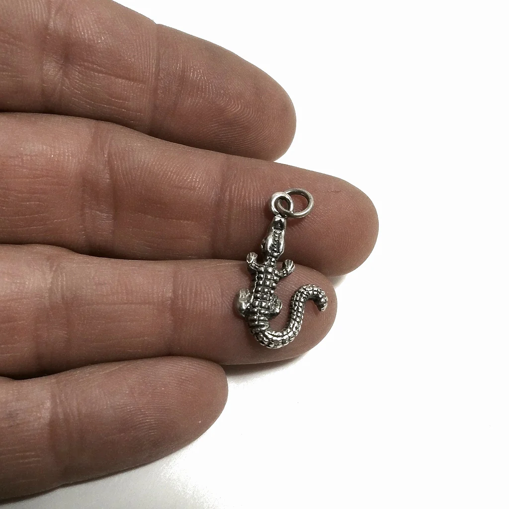 CIONDOLO coccodrillo in argento 925 - Image 4