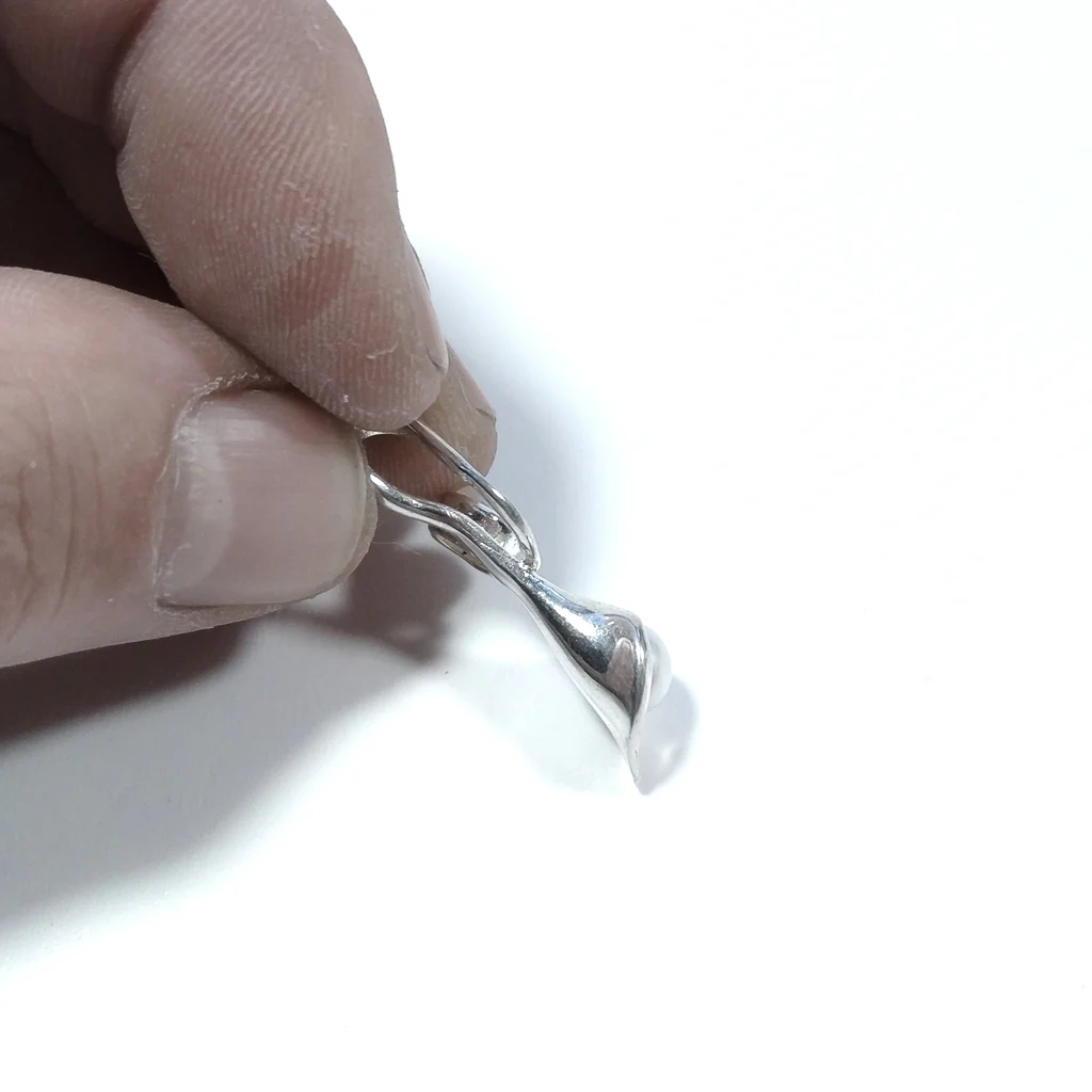CIONDOLO FORMA CALLA in argento 925 Perla - Image 4