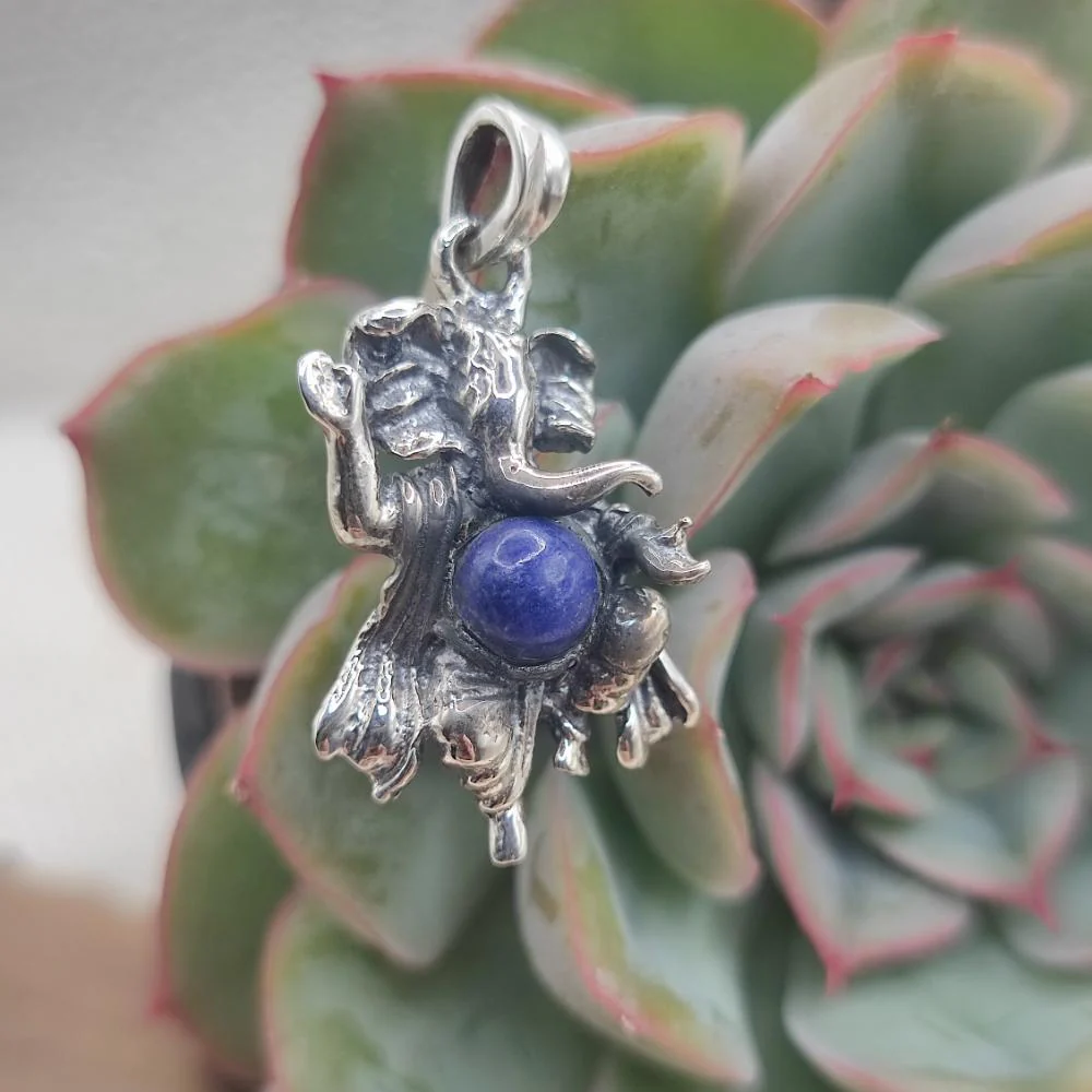 Ciondolo Ganesh con pietra in argento 925 - BAPINI - Image 10