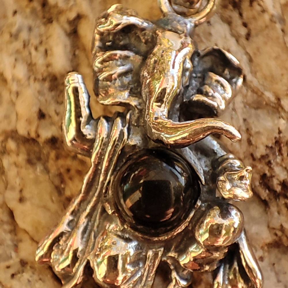 Ciondolo Ganesh con pietra in argento 925 - BAPINI - Image 5